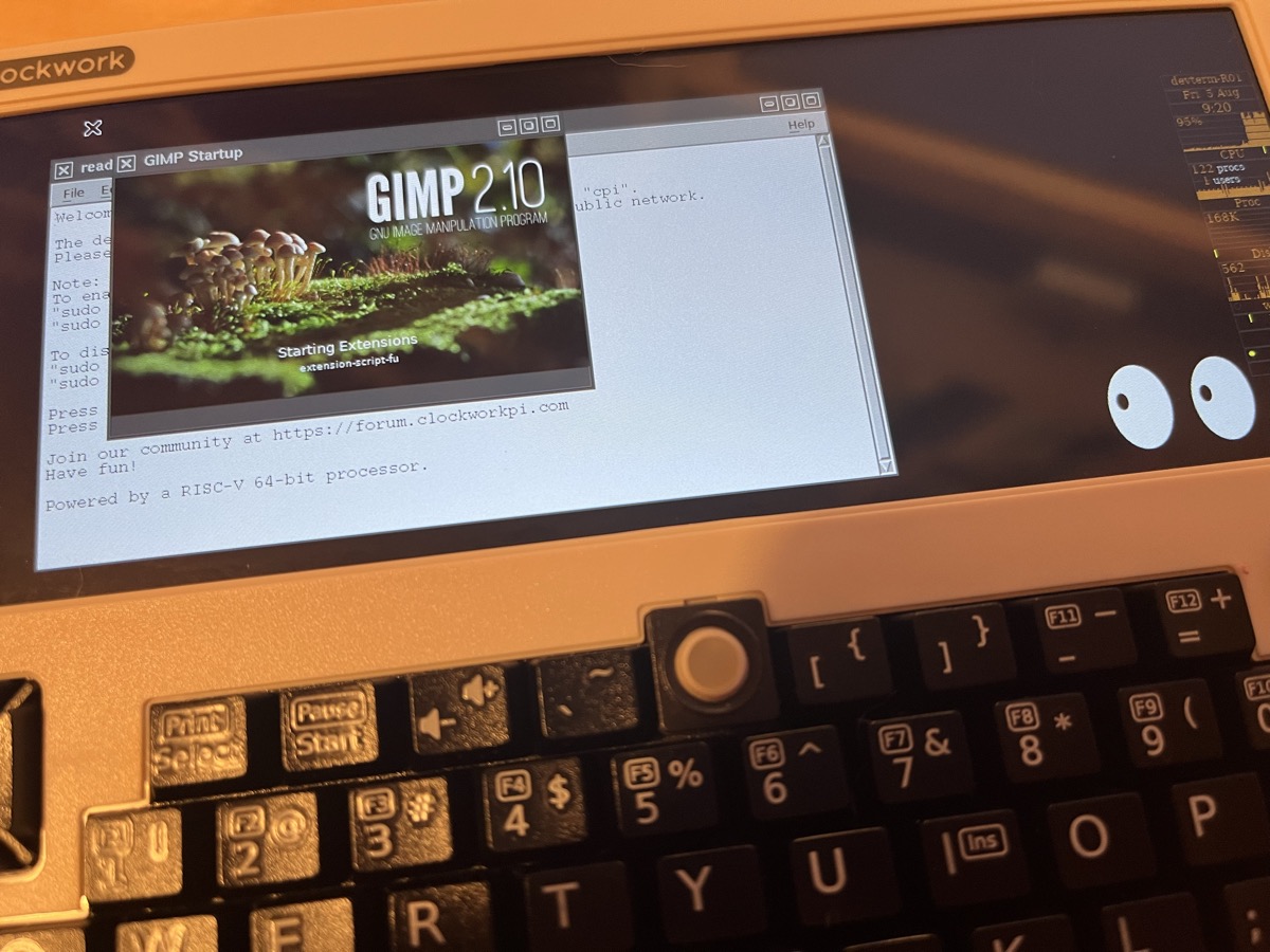 GIMP起動中