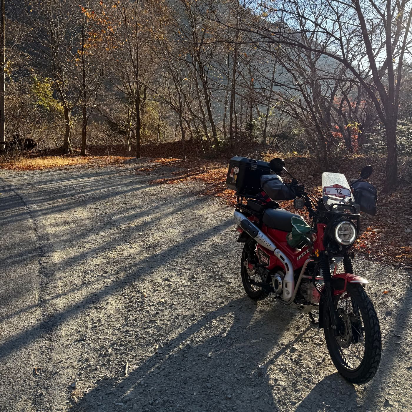 先日、奥多摩でのハンターカブ